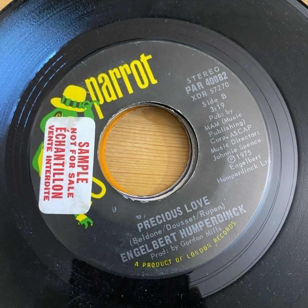 Engelbert Humperdinck - Precious Love/Forever and Ever PAR 40082 45rpm VG R37